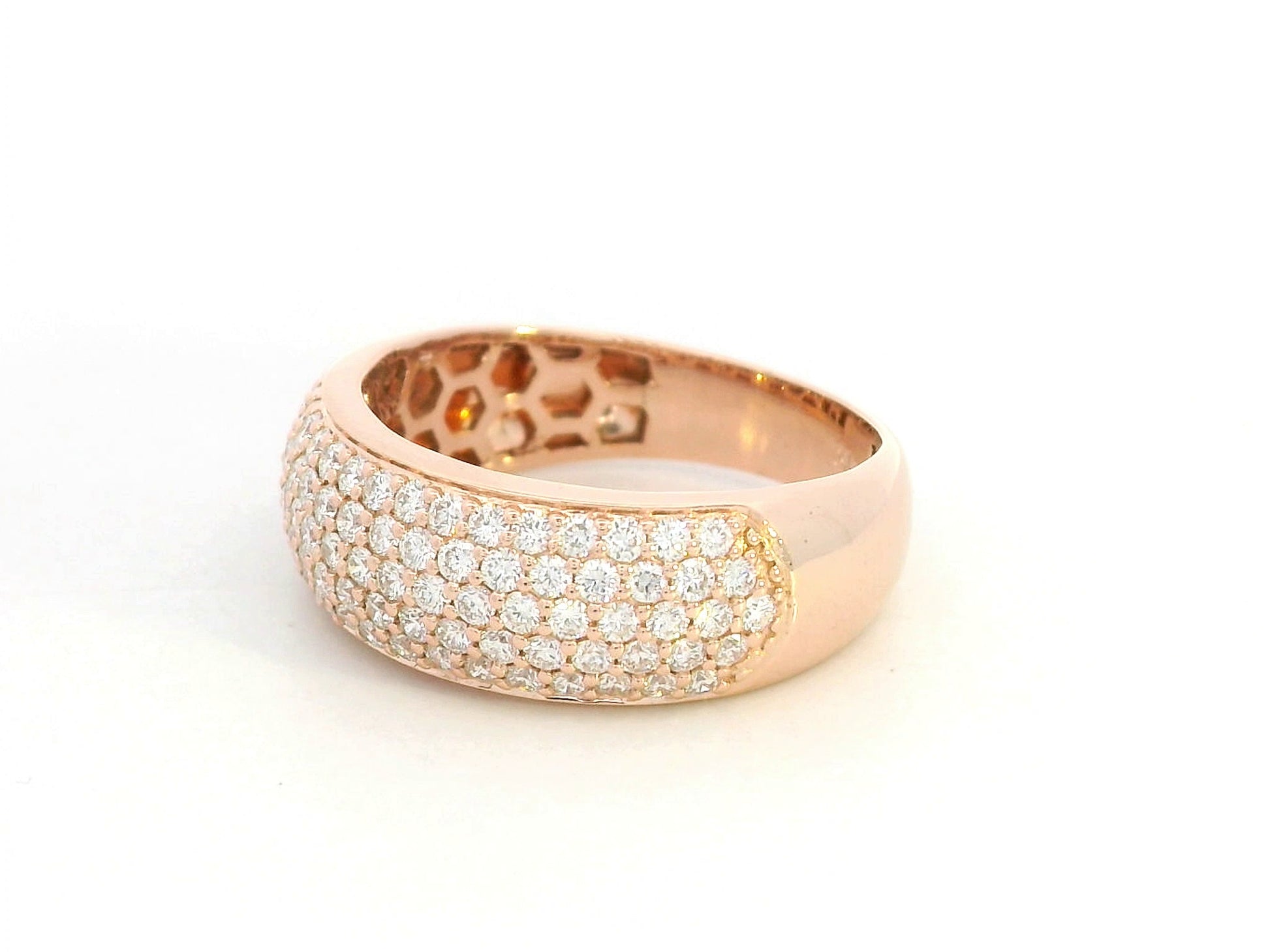 18K rose gold diamond pavé band – 0.97ct diamonds by Emirates Diamonds