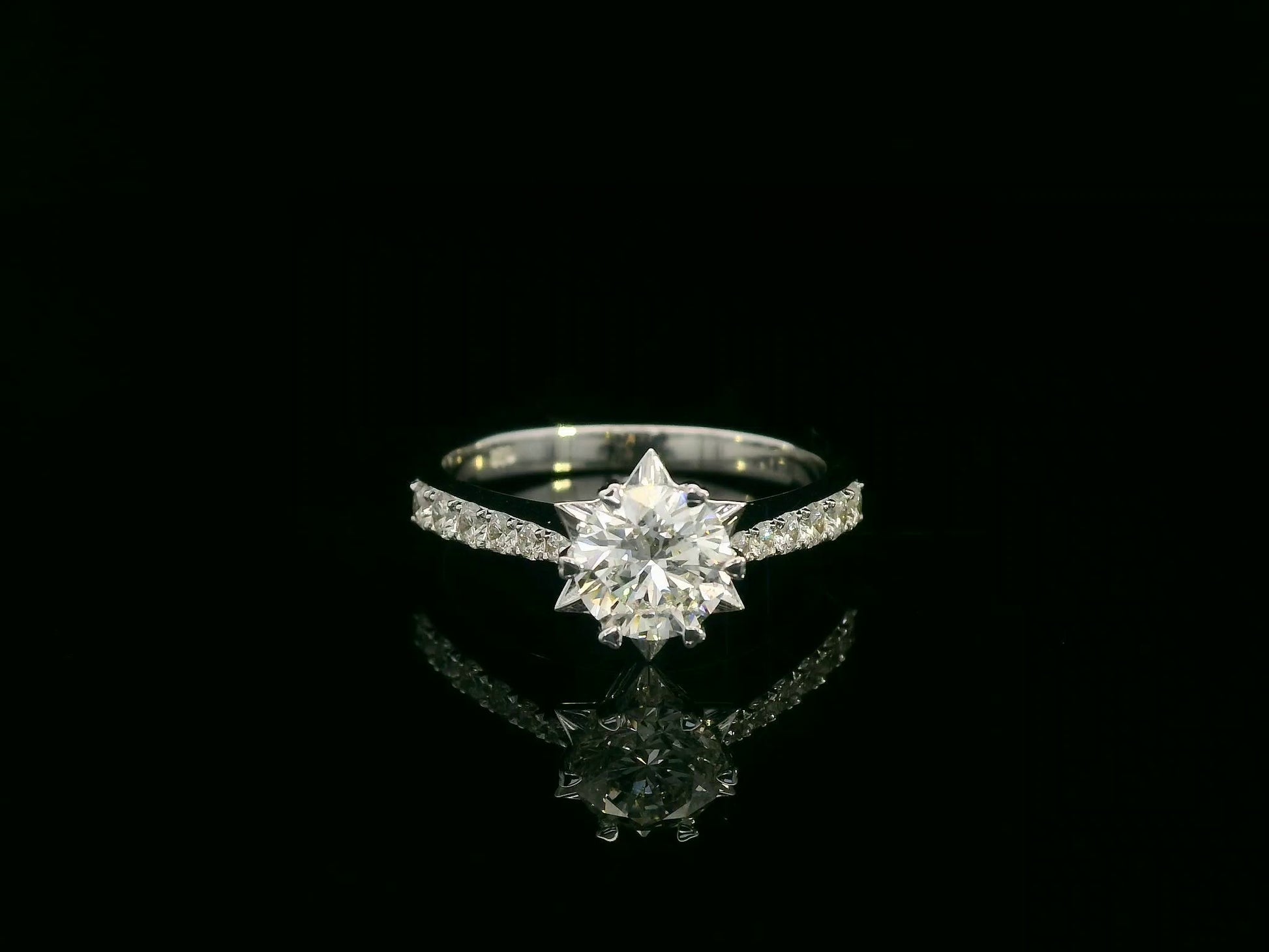 1.00 ct Diamond Engagement Ring in 18K White Gold (SI2 • G Color • IGI)
