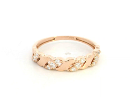 18K rose gold diamond band ring with natural diamonds by Emirates Diamonds