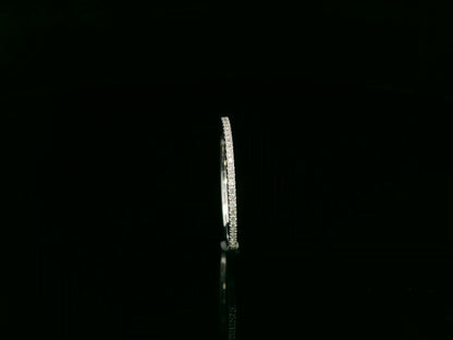 18K white gold slim diamond band with delicate pavé-set diamonds by Emirates Diamonds