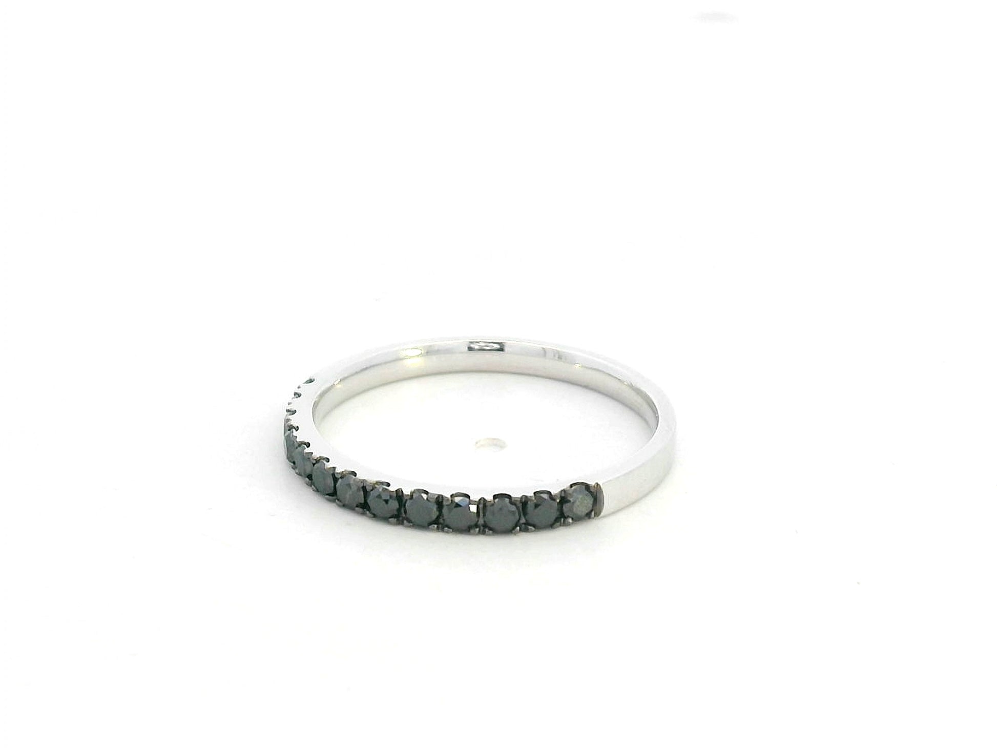 18K white gold black diamond eternity band with 0.41 carats of black diamonds by Emirates Diamonds