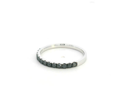 18K white gold black diamond eternity band with 0.41 carats of black diamonds by Emirates Diamonds