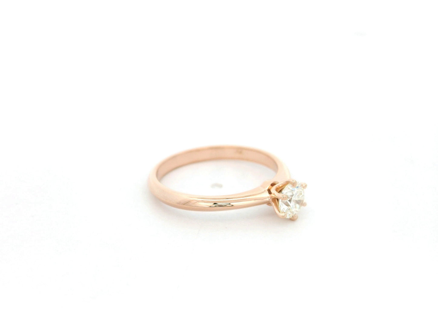 Diamond solitaire ring in 18K rose gold with 0.50 carat GIA certified round diamond – Emirates Diamonds