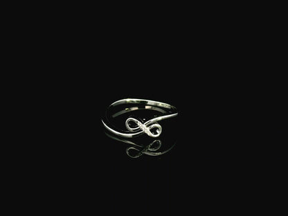 18K white gold infinity diamond ring minimalist design 0.01 carat – Emirates Diamonds