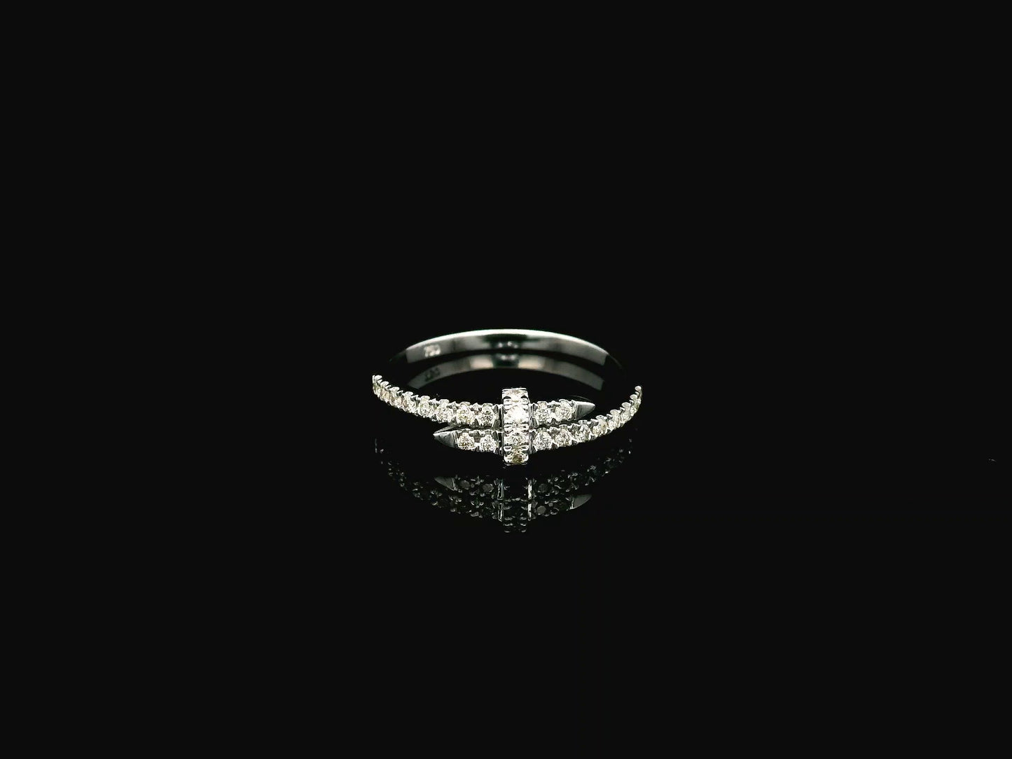 Diamond Wrap Ring in 18K White Gold