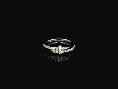 Diamond Wrap Ring in 18K White Gold