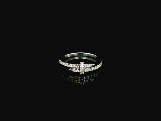 Diamond Wrap Ring in 18K White Gold