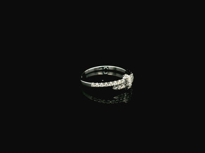 Diamond Wrap Ring in 18K White Gold