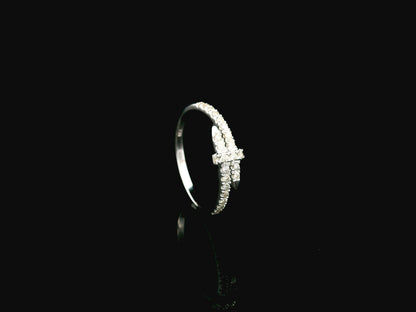 Diamond Wrap Ring in 18K White Gold