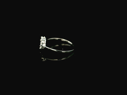 18K white gold diamond cluster ring with 0.61 carat round brilliant diamonds by Emirates Diamonds