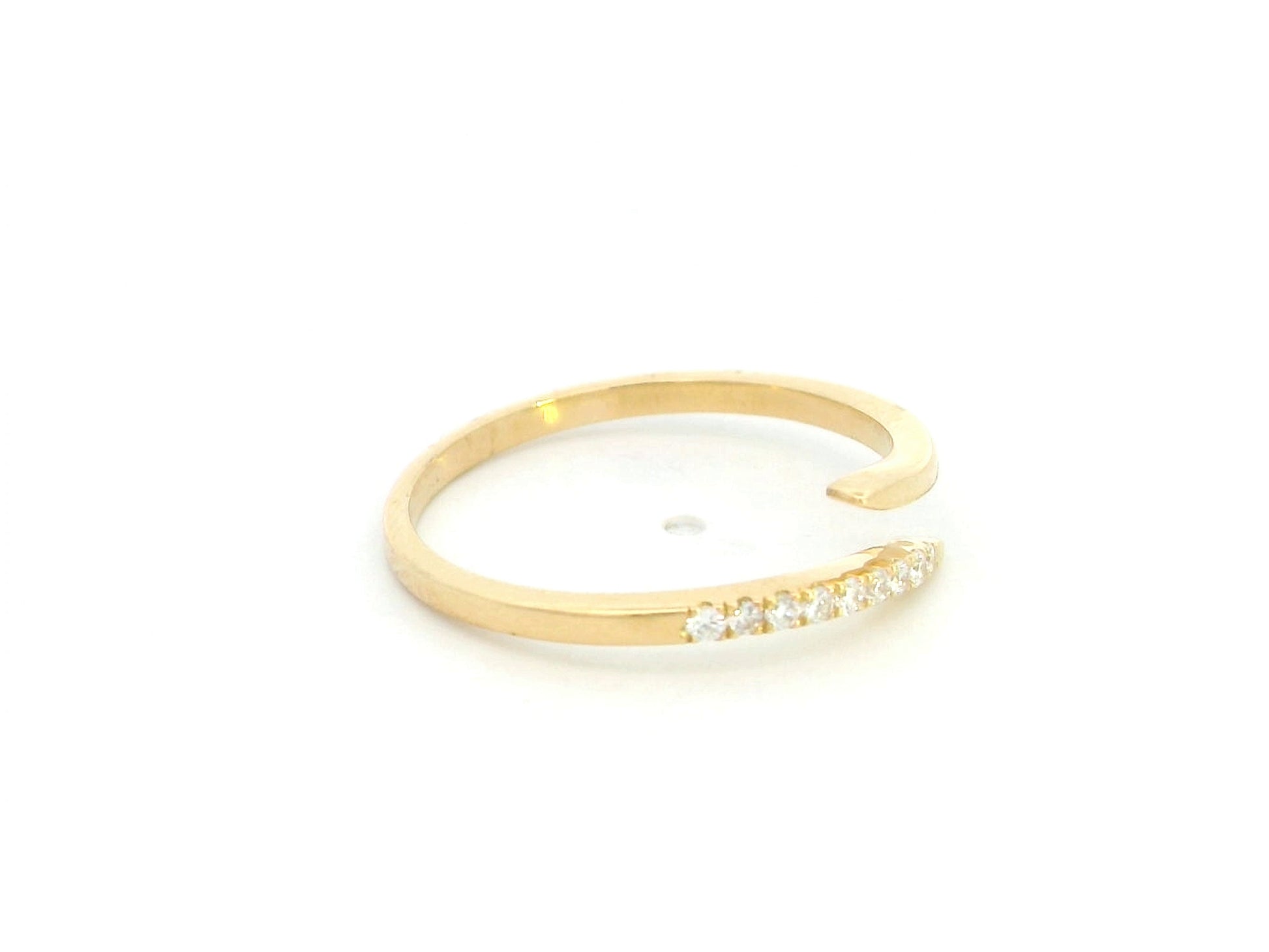 Diamond open wrap ring in 18K yellow gold