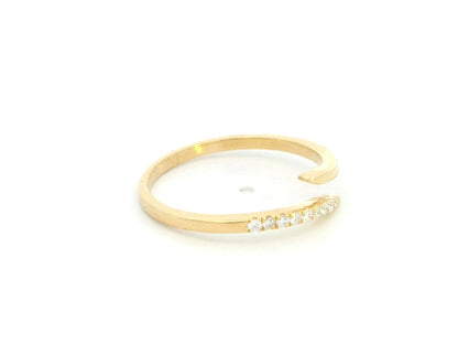 Diamond open wrap ring in 18K yellow gold