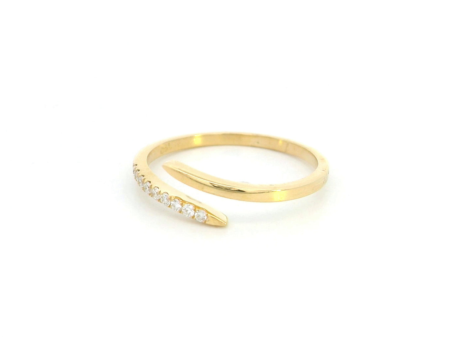 Diamond open wrap ring in 18K yellow gold