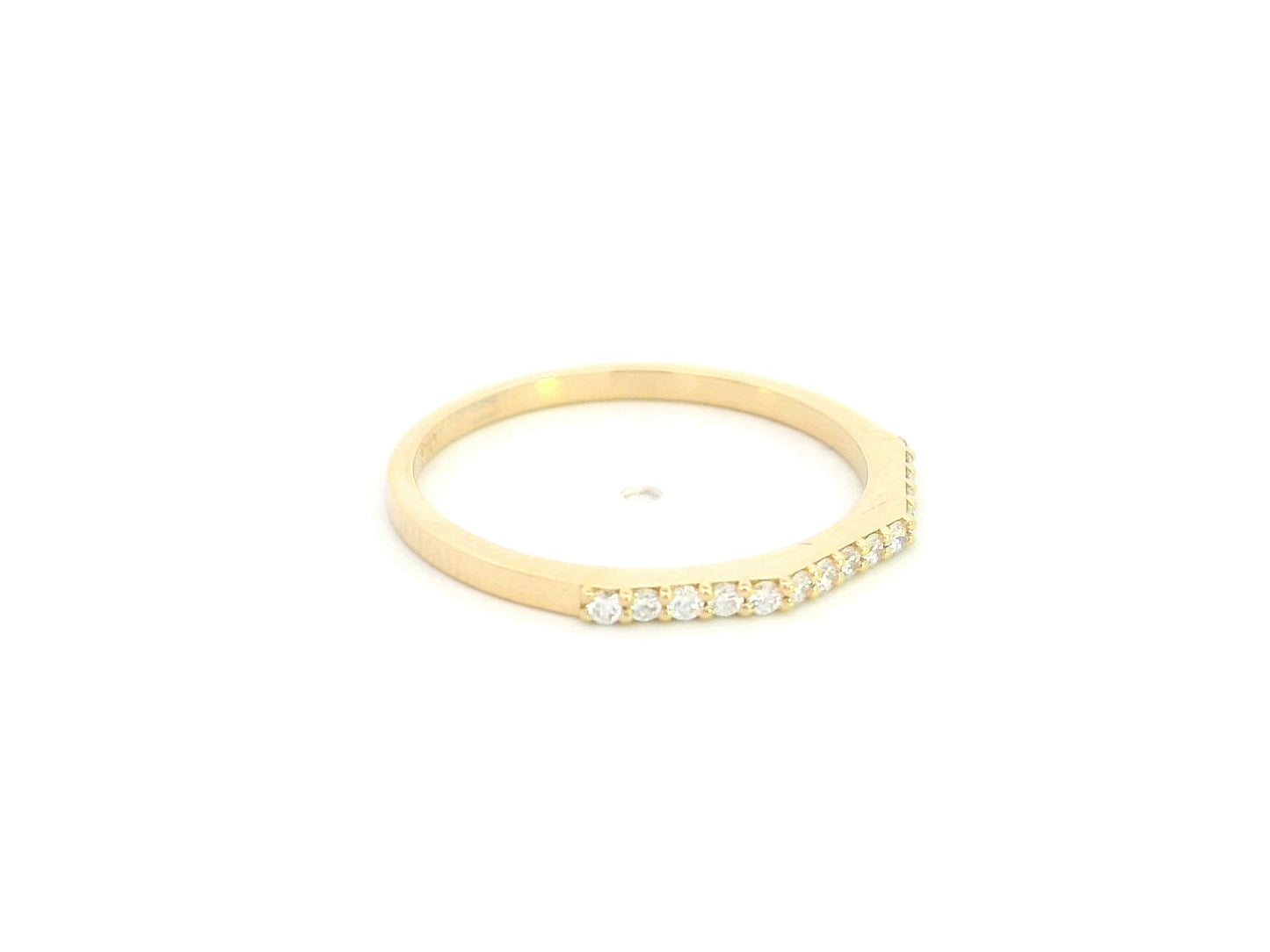 Diamond stackable band ring in 18K yellow gold by Emirates Diamonds
