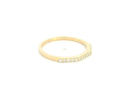 Diamond stackable band ring in 18K yellow gold by Emirates Diamonds