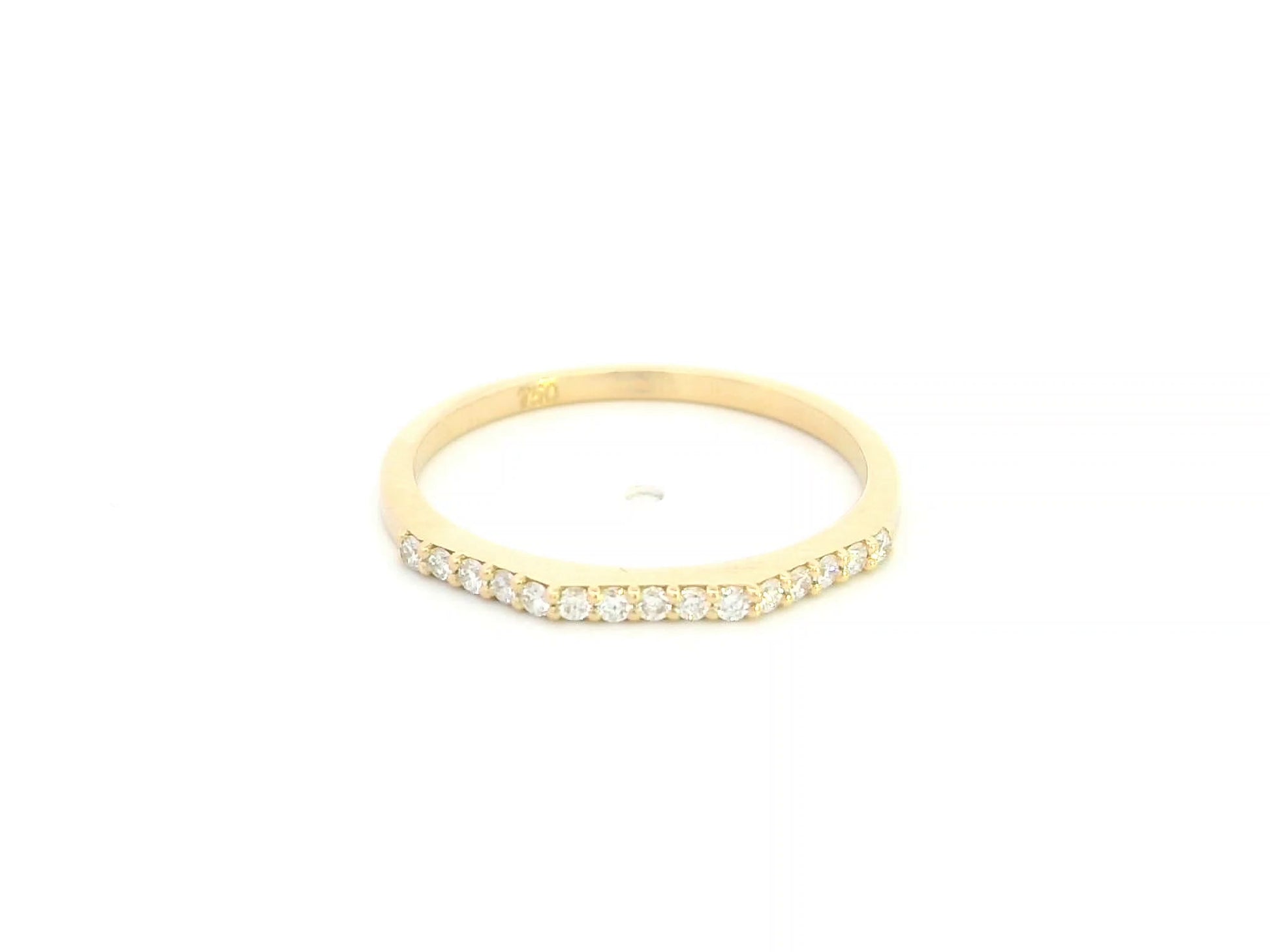 Diamond stackable band ring in 18K yellow gold by Emirates Diamonds
