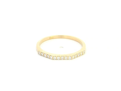 Diamond stackable band ring in 18K yellow gold by Emirates Diamonds