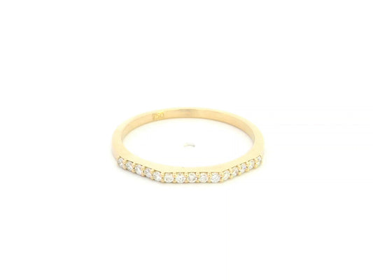 Diamond stackable band ring in 18K yellow gold by Emirates Diamonds