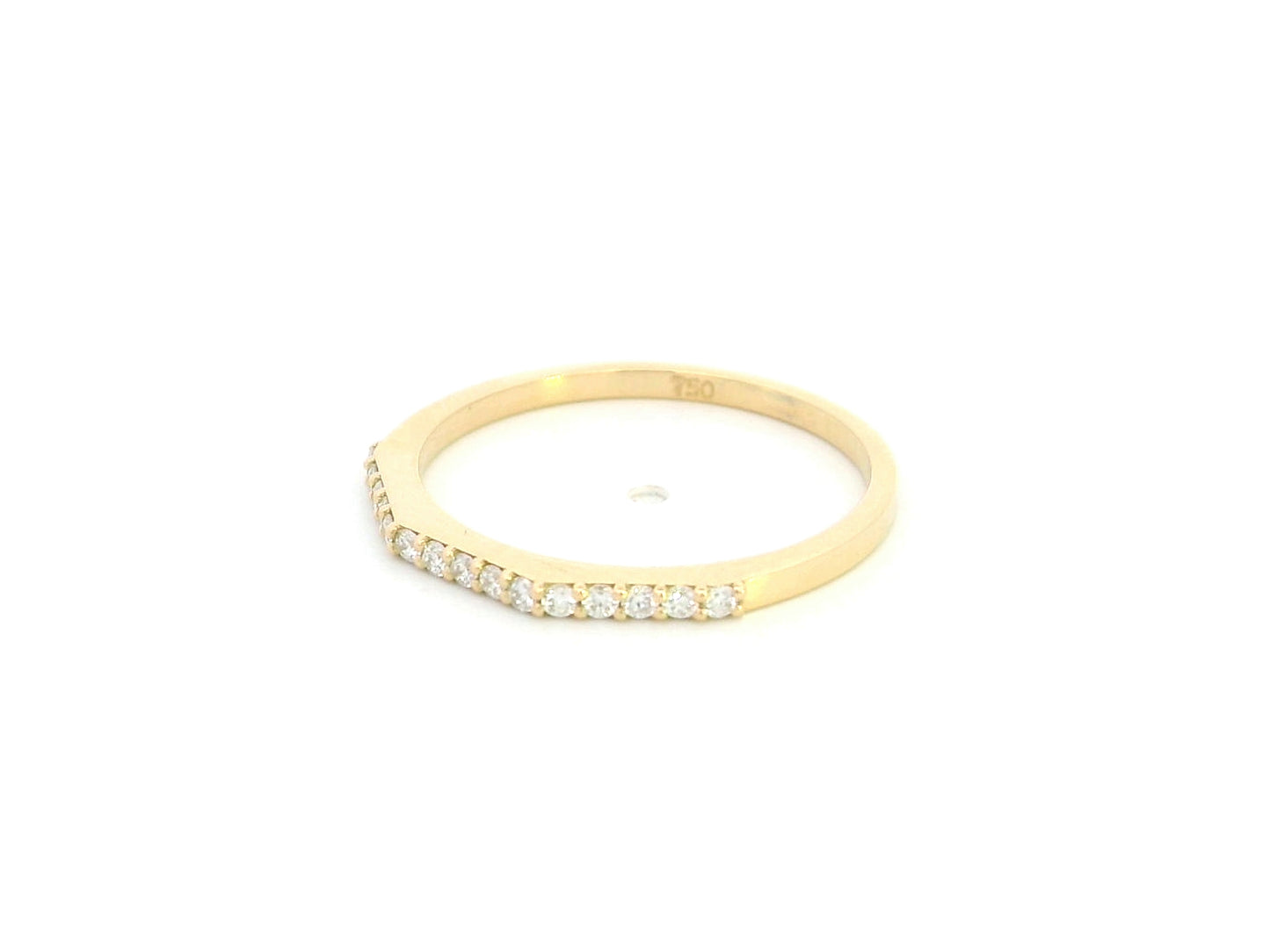 Diamond stackable band ring in 18K yellow gold by Emirates Diamonds