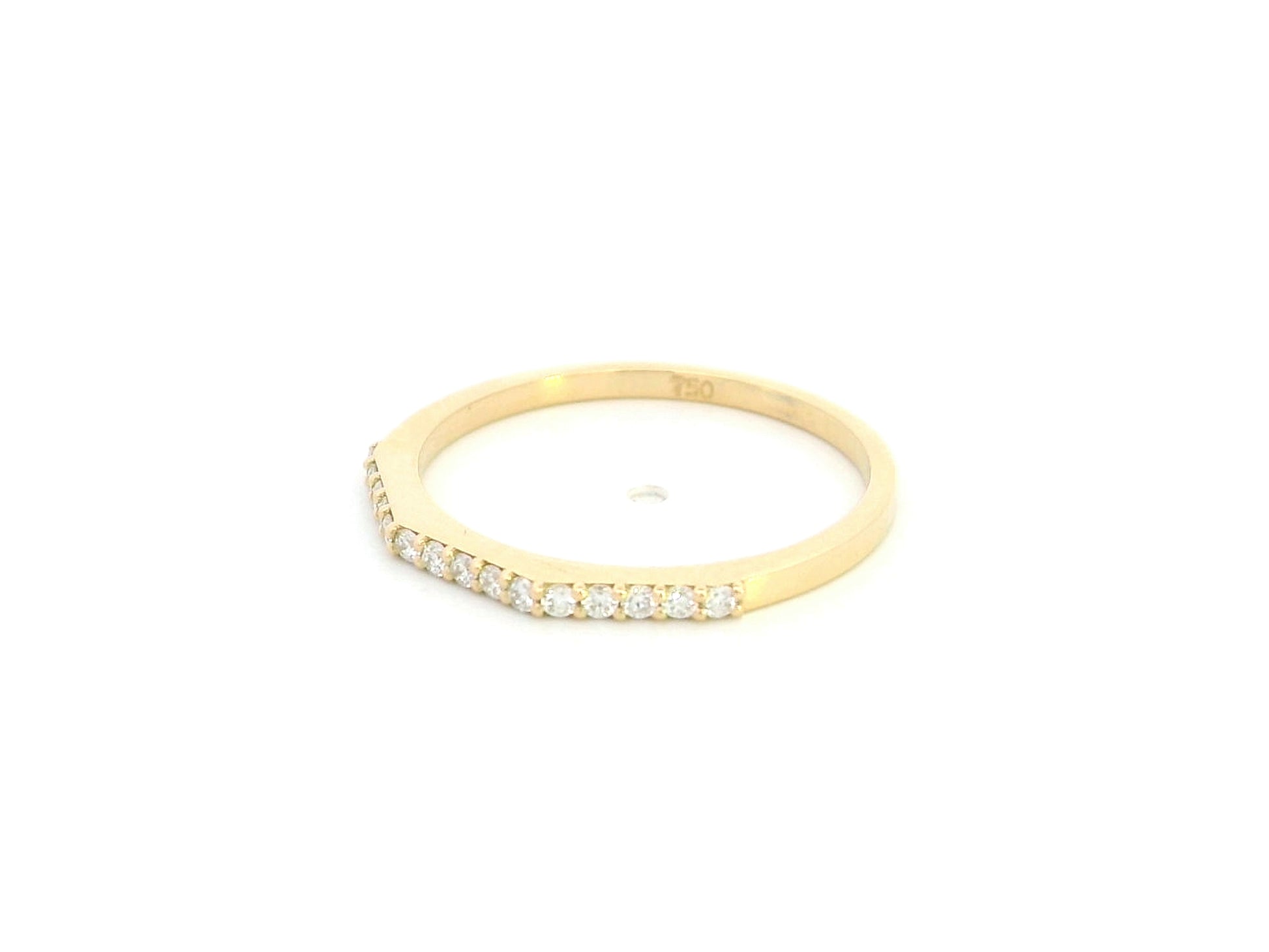 Diamond stackable band ring in 18K yellow gold by Emirates Diamonds