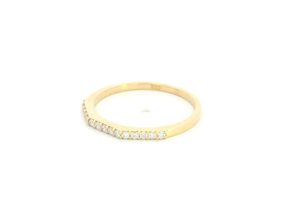 Diamond stackable band ring in 18K yellow gold by Emirates Diamonds