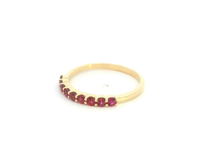 Ruby band ring in 18K yellow gold with natural ruby gemstones