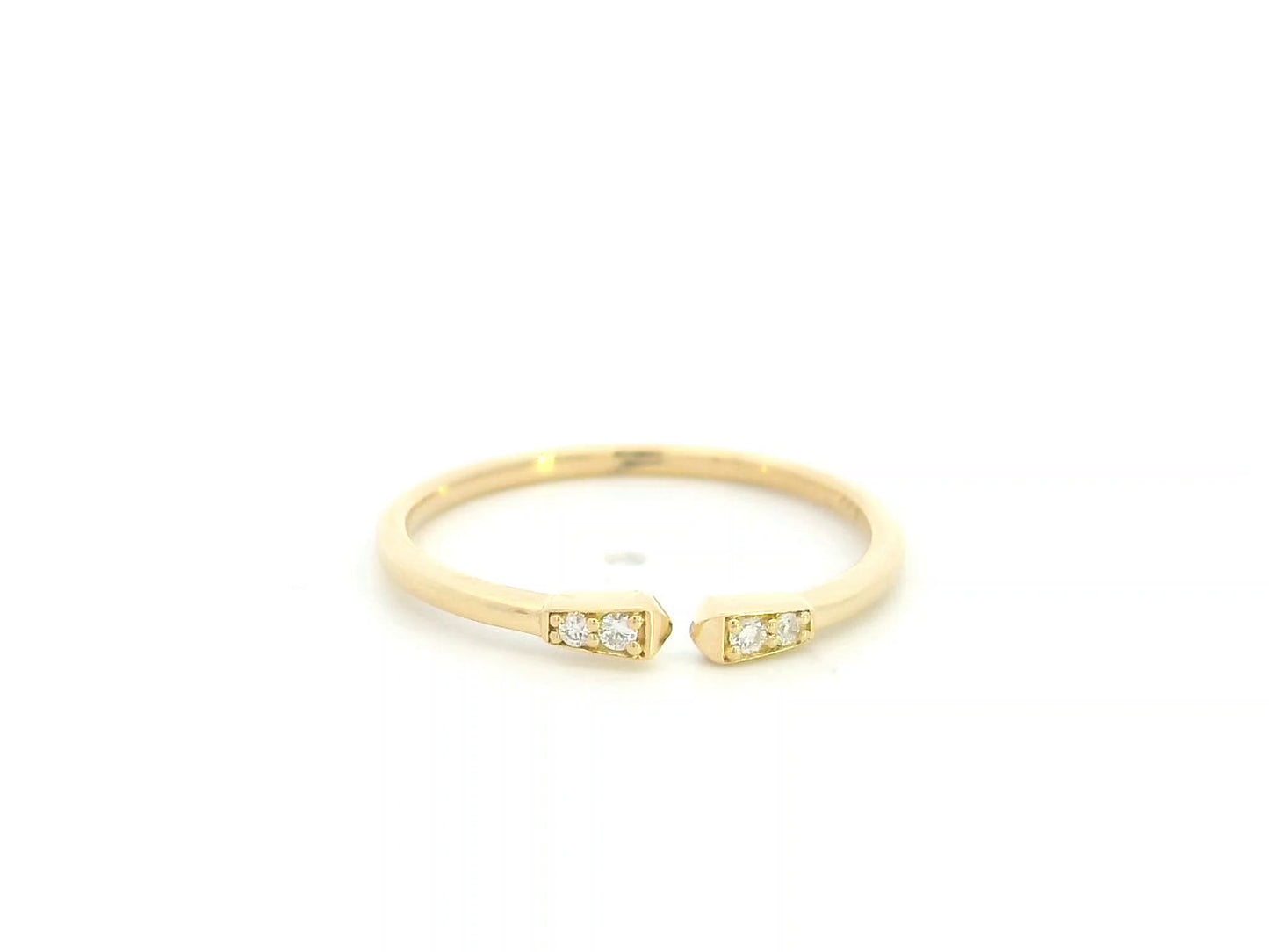 Open Diamond Ring in 18K Yellow Gold