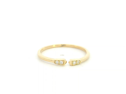 Open Diamond Ring in 18K Yellow Gold