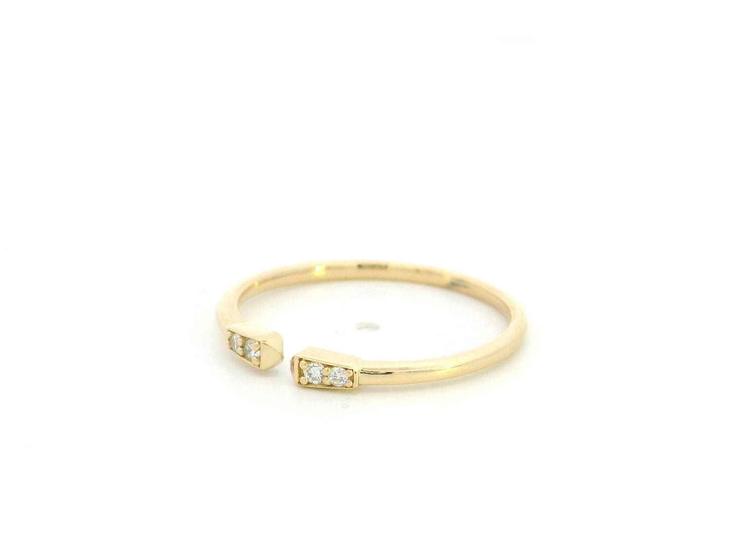 Open Diamond Ring in 18K Yellow Gold