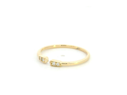 Open Diamond Ring in 18K Yellow Gold