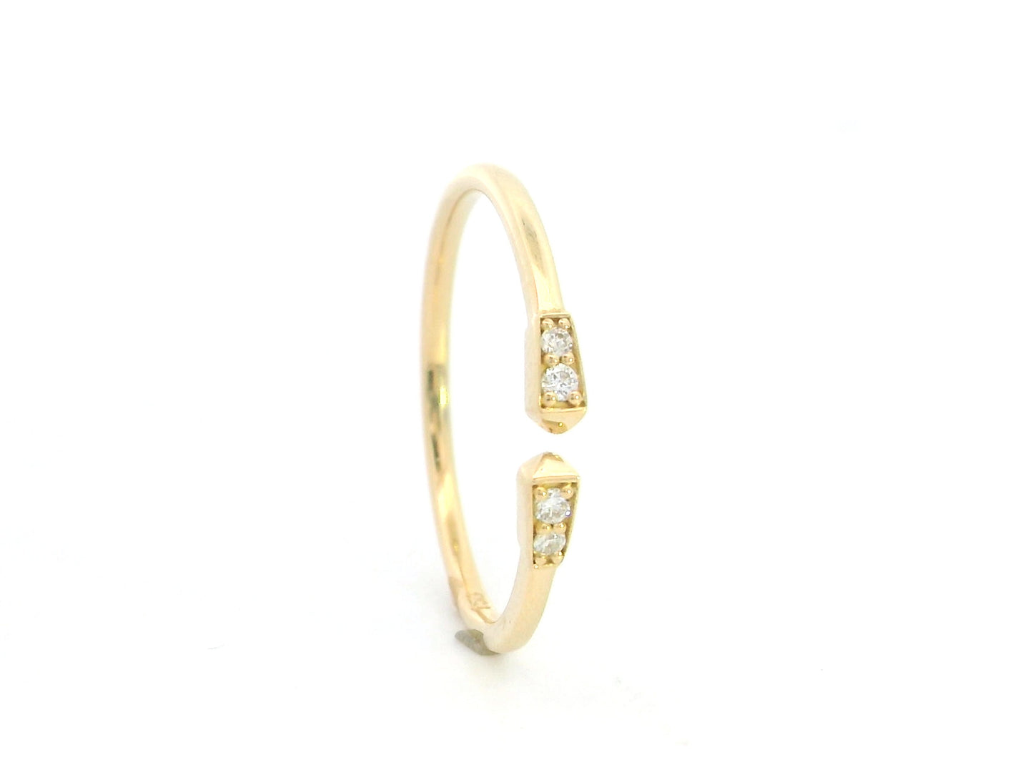 Open Diamond Ring in 18K Yellow Gold