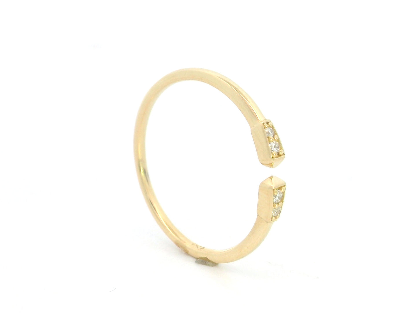 Open Diamond Ring in 18K Yellow Gold