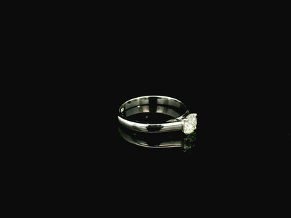 Round Diamond Solitaire Ring in 18K White Gold | 0.50 Carat GIA Certified Diamond