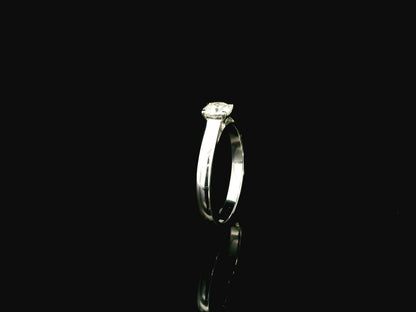 Round Diamond Solitaire Ring in 18K White Gold | 0.50 Carat GIA Certified Diamond
