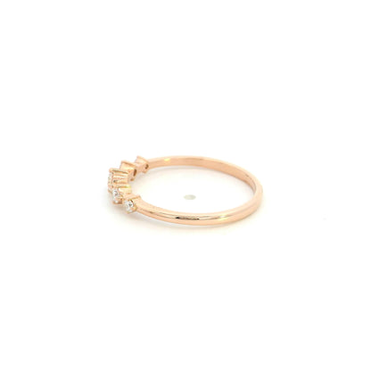 Diamond Stack Ring in 18K Rose Gold