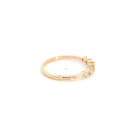 Diamond Stack Ring in 18K Rose Gold