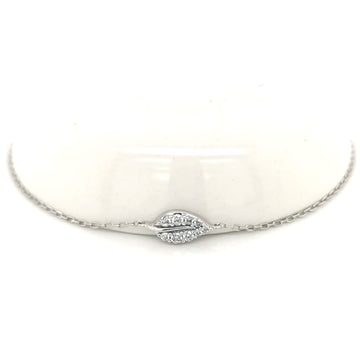 Leaf Design Diamond Bracelet In 18k White Gold.