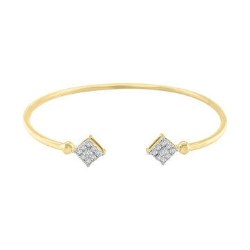 Elevated Twin Flower Diamond + 18k Gold Bangles – Andaaz Jewelers
