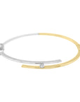 Diamond Bangle Crafted In 18k Two Tone Gold.