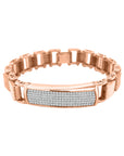 Men's Bracelet 2.52CT Diamond Crafted In 18K Rose Gold
