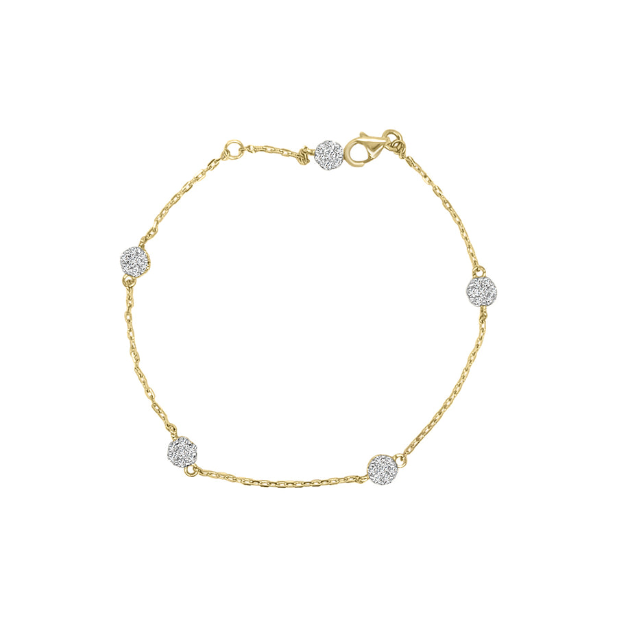 Diamond Bracelet Crafted In 18K Yellow Gold