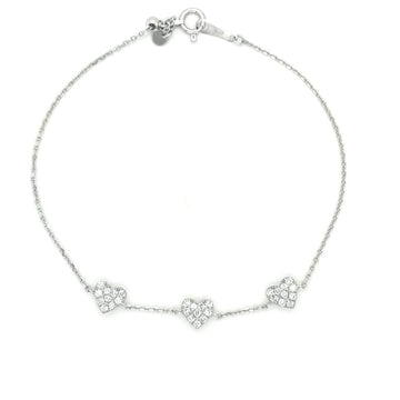 Make A Statement With This Elegant Triple Heart Chain Bracelet. Featuring Three Intricately Detailed Hearts And A Classic Chain, This Unique Piece Looks Brilliant Worn As-Is Or Layered With Other Jewelry. 