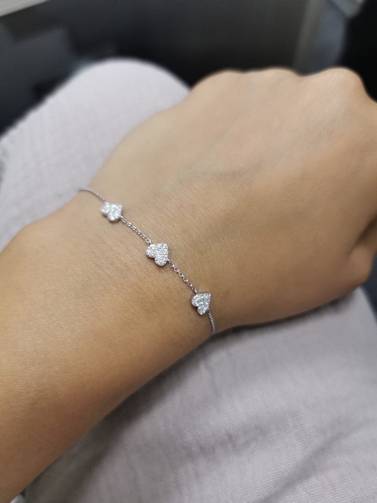 Make A Statement With This Elegant Triple Heart Chain Bracelet. Featuring Three Intricately Detailed Hearts And A Classic Chain, This Unique Piece Looks Brilliant Worn As-Is Or Layered With Other Jewelry. 
