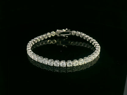 Round diamond tennis bracelet, 12.21 carat diamonds set in 18K white gold, versatile luxury for weddings, galas, or everyday glamour