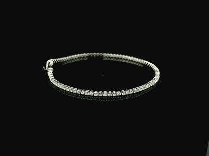 1.84 carat diamond tennis bracelet set in 18K white gold by Emirates Diamonds