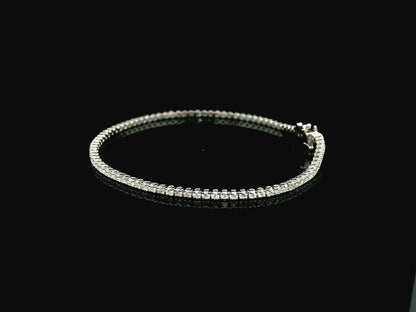 1.84 carat diamond tennis bracelet set in 18K white gold by Emirates Diamonds