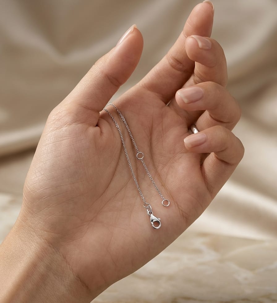 Diamond triangle bracelet in 18K white gold by Emirates Diamonds