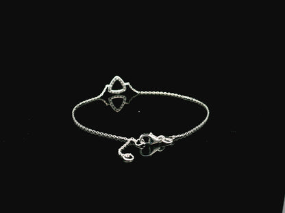 Diamond triangle bracelet in 18K white gold by Emirates Diamonds
