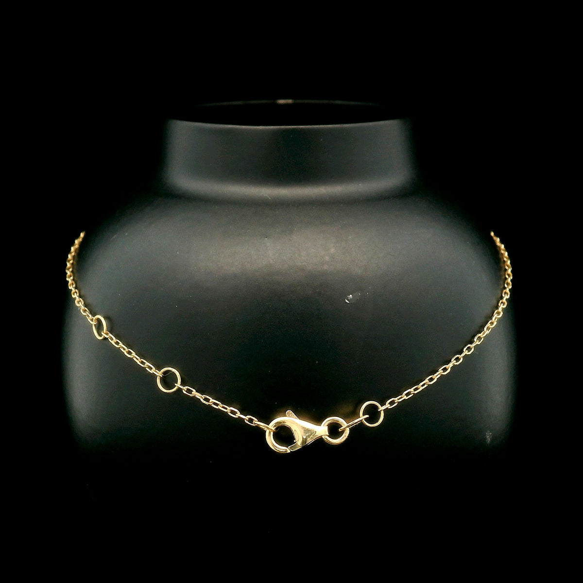 18K yellow gold turquoise and diamond bracelet with cushion-shaped turquoise cabochon, diamond halo and diamond side accents