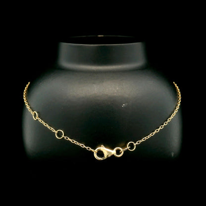 18K yellow gold turquoise and diamond bracelet with cushion-shaped turquoise cabochon, diamond halo and diamond side accents